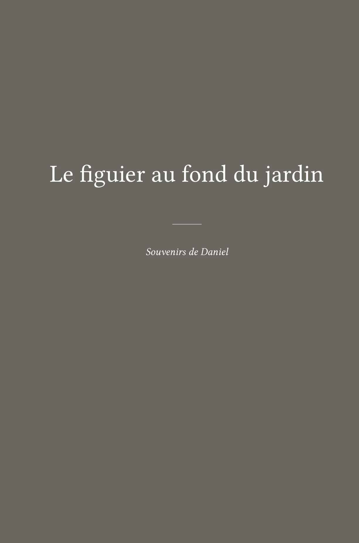 Couverture grège du livre d'exemple